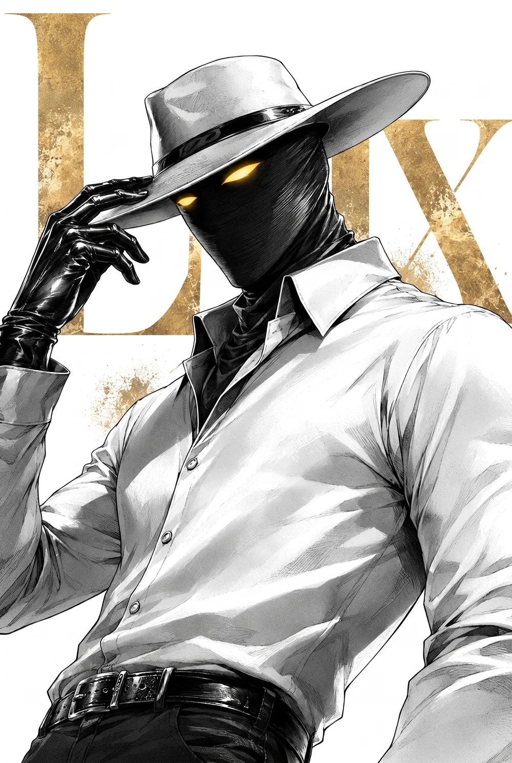 Lux Vale rendered against his name in gold