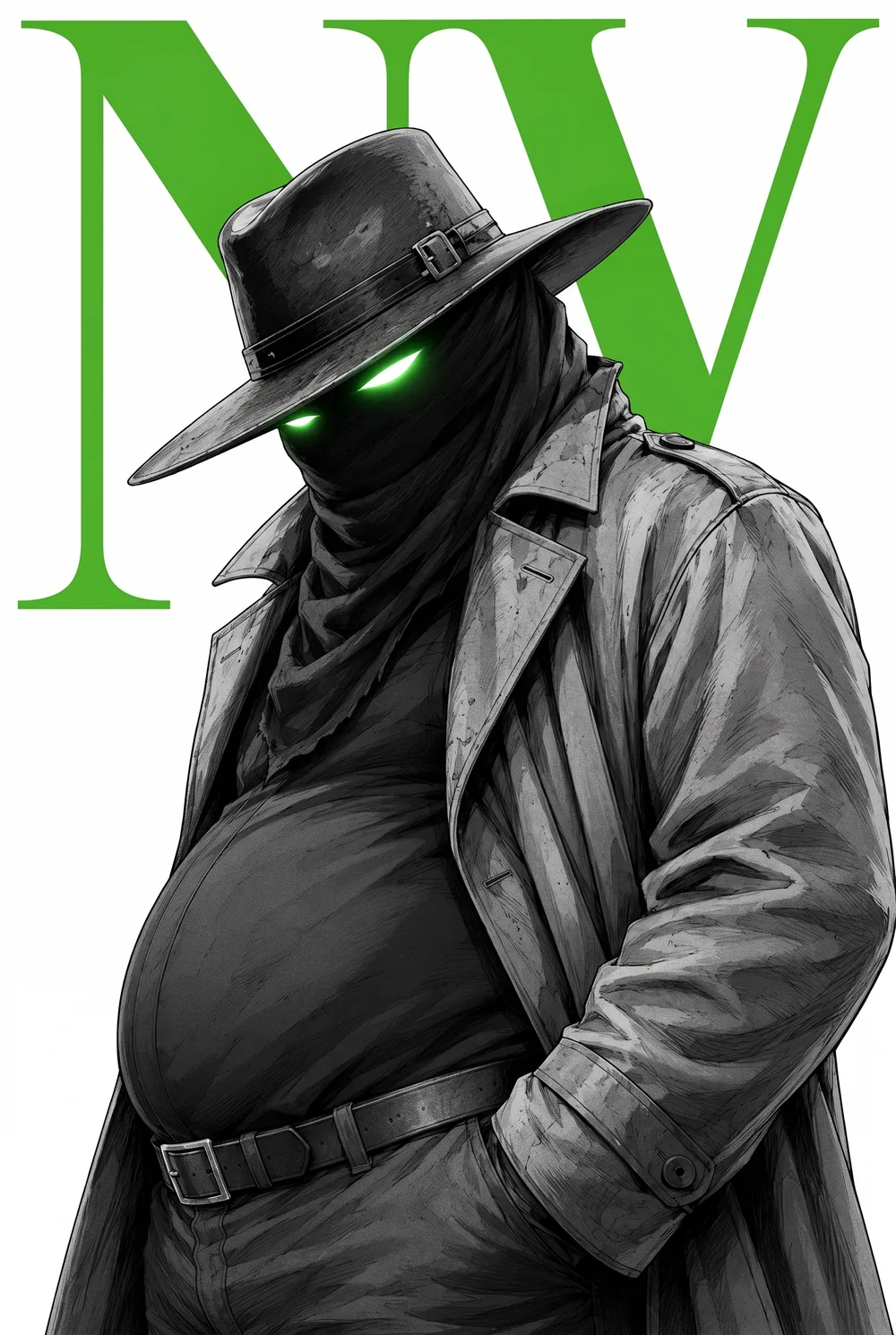 Nathaniel Veritas rendered against his initials in green